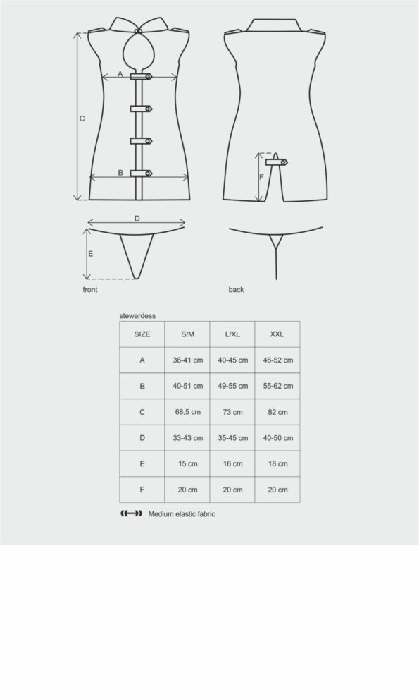 Stewardess kleit 3-osaline kostüüm