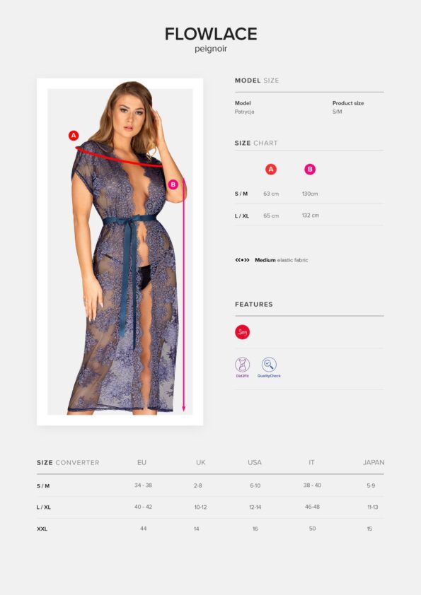 Flowlace hommikumantel